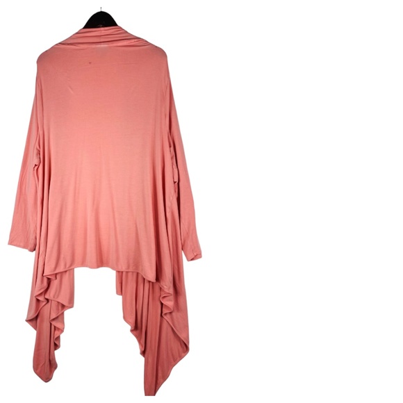 J Jill Wearever Collection Sz 3X 22 24 Cardigan Sweater Peach Apricot Waterfall - Picture 3 of 6